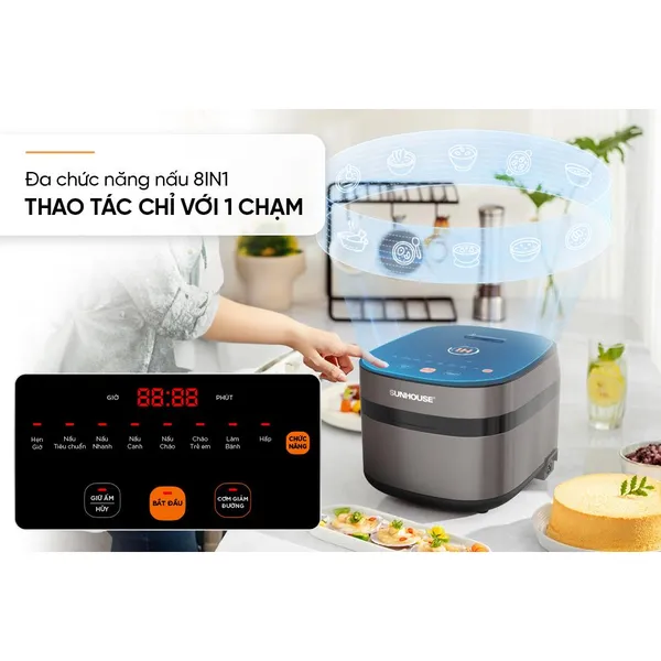 Nồi Cơm Điện Cao Tần Sunhouse SHD8826 1.5 Lít