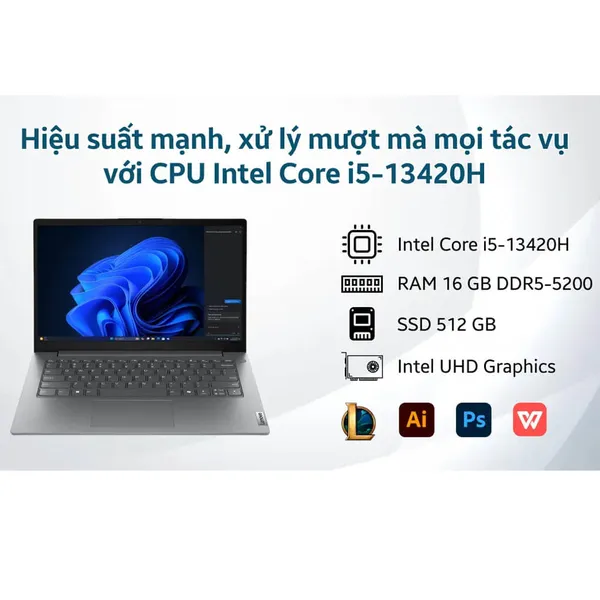 Laptop Lenovo V14 Gen 5/ CORE I5 13420H 16G 512GB WIN 11 - 83HD005JVN