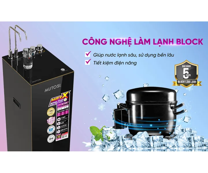 Máy Lọc Nước RO Nóng Tươi Hydrogen Ion Kiềm Mutosi MP-P88N 10 Lõi
