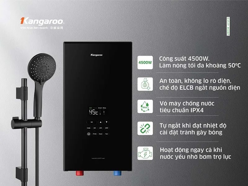 Máy Nước Nóng Trực Tiếp Kangaroo KGWD45P1