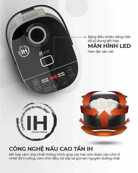 Nồi Cơm Điện Cao Tần Sunhouse MAMA SHD8959 1.8 Lít