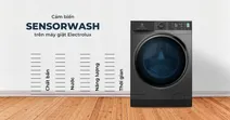 Bật m&iacute; t&aacute;c dụng của cảm biến SensorWash tr&ecirc;n m&aacute;y giặt Electrolux