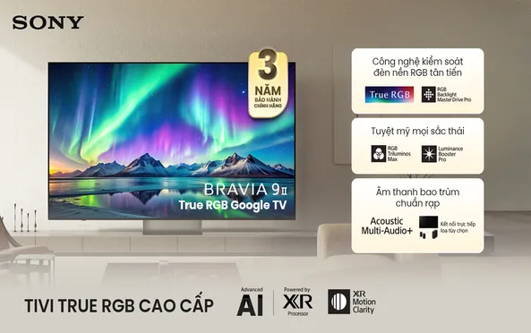 Google TiVi True RGB Sony 75 Inch BRAVIA 9 II K-75XR90M2
