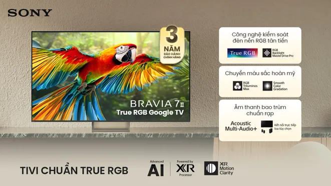 Google TiVi True RGB Sony 55 Inch BRAVIA 7 II K-55XR70M2