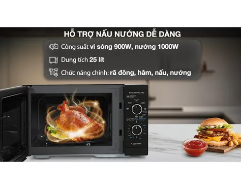 Lò Vi Sóng Có Nướng Sharp R-G251TV-BK 25 Lít - Xuất Xứ Thái Lan 5