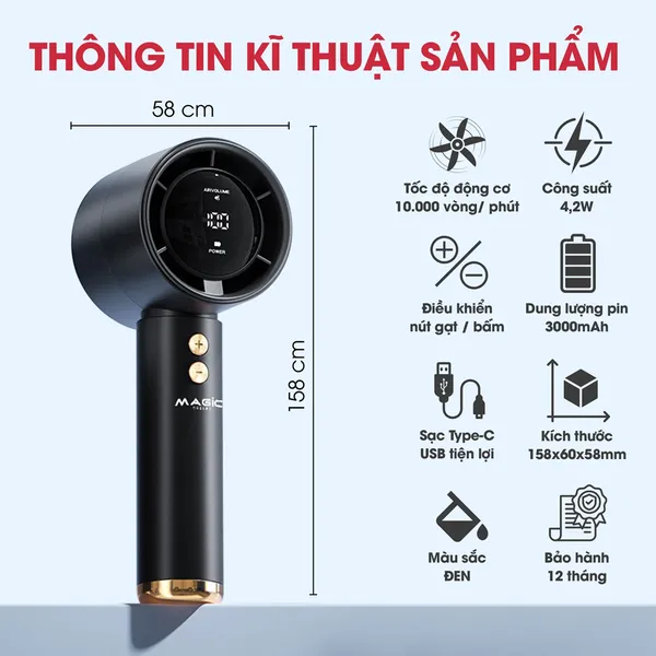 Quạt Cầm Tay Mini Magic A-009