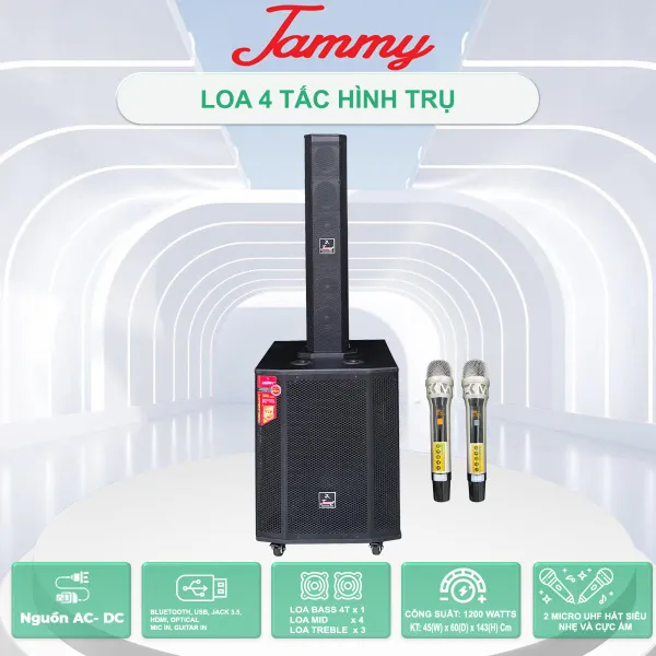 Loa Karaoke 4 Tấc Hình Trụ Jammy TS-15A400K
