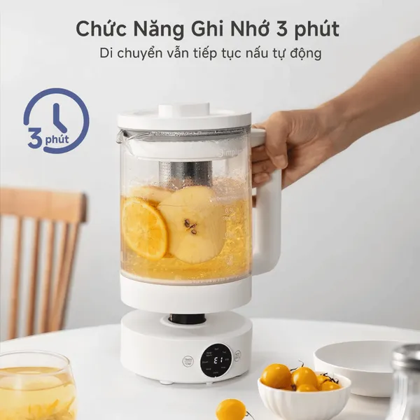Ấm Điện Pha Trà Dưỡng Sinh Simplus YSHU001WH02