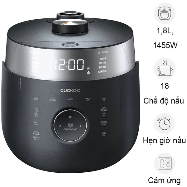 Nồi Cơm Cao Tần Áp Suất Kép Cuckoo CRP-LHTR1009F 1.8 Lít - Hàn Quốc