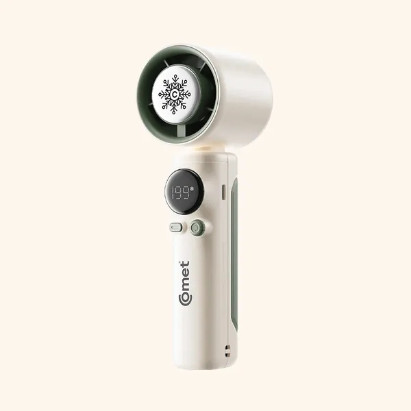 Quạt Sạc Cầm Tay Có Sò Lạnh Comet CRF1202 10W