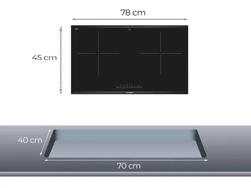 Bếp từ đôi Bosch PPI82560MS 3500W 5