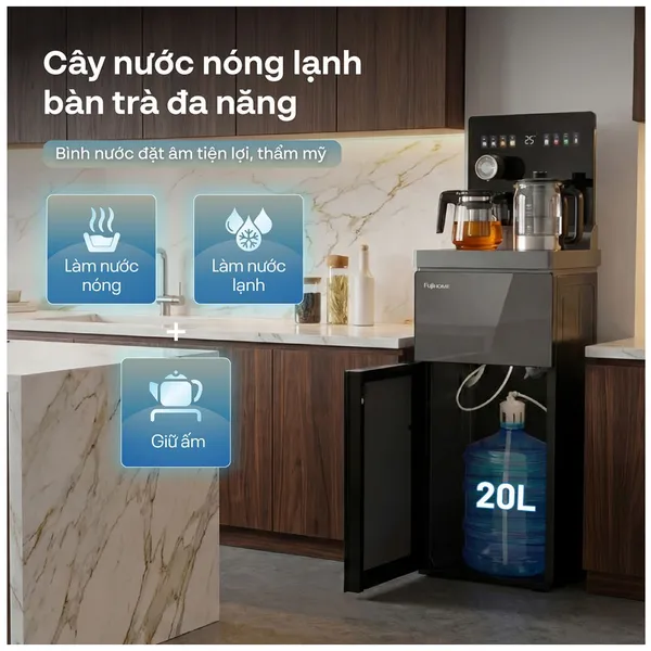 Cây Nước Bàn Trà Điều Khiển Bằng Giọng Nói Fujihome TB2411N-Voice