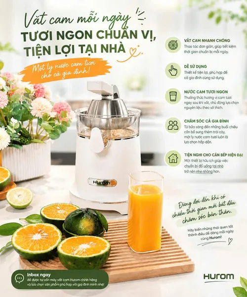 Máy Ép Cam Tự Động Hurom CJ-B03FWH