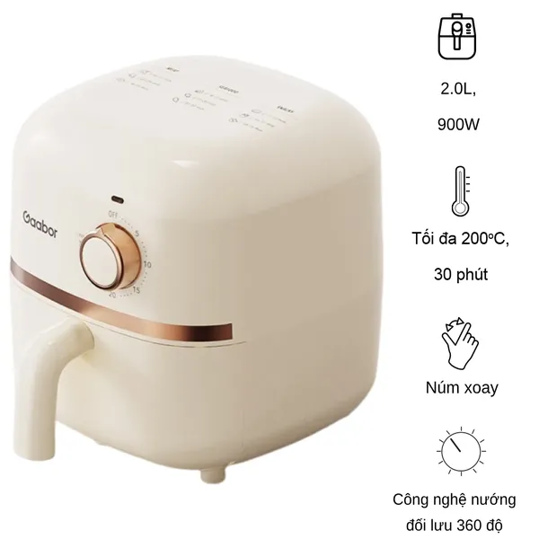 Nồi Chiên Không Dầu Gaabor AF20M-YE01A