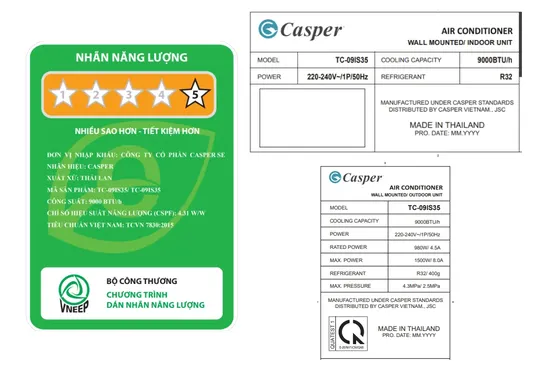 Máy Lạnh Casper Inverter 1 HP TC-09IS35 3