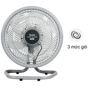 Quạt Sàn Tefal Turbo Silence Plus VH686790 - Xám Cánh Trắng
