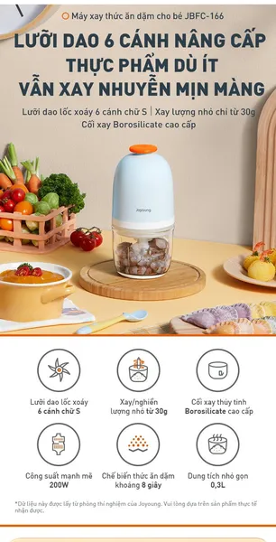 Máy Xay Thức Ăn Dặm Cho Bé Joyoung JBFC-166