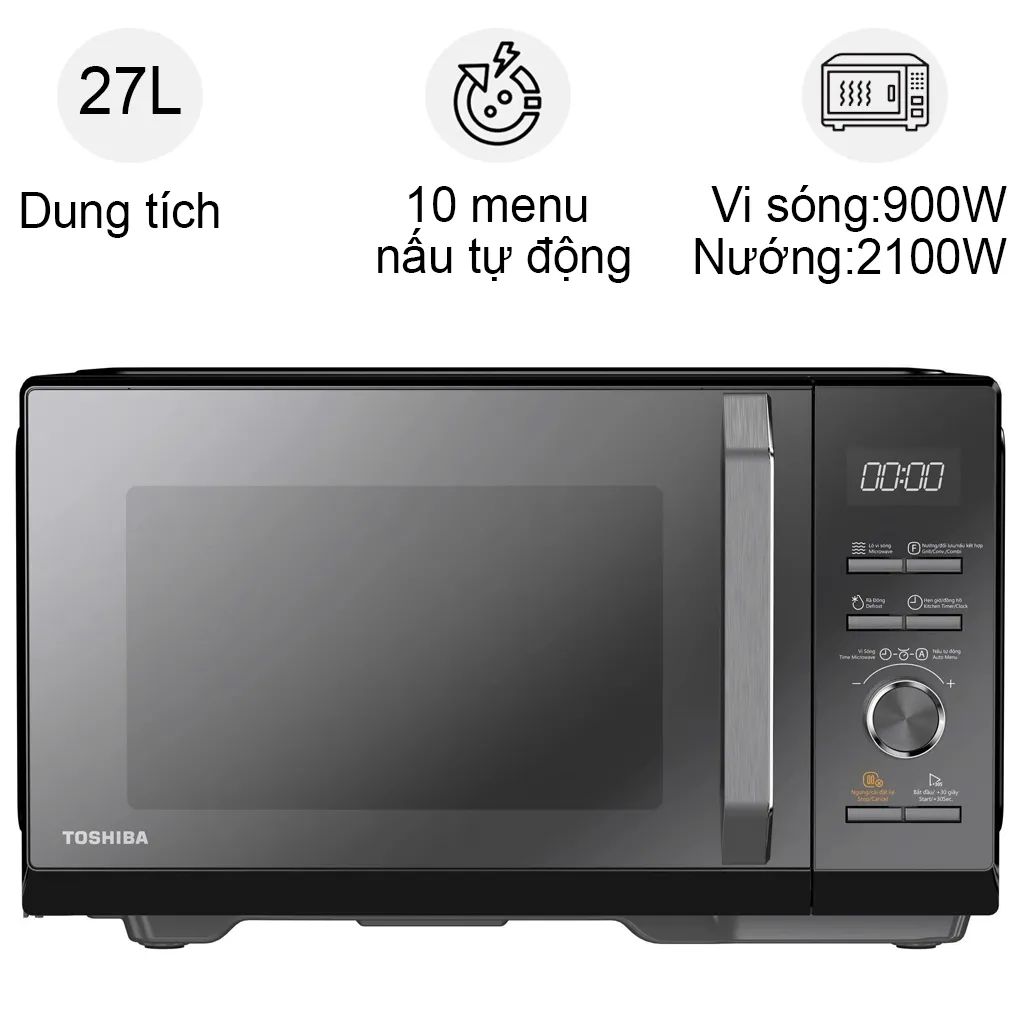 L&ograve; Vi S&oacute;ng Kết Hợp Nướng MW3-AC27PE(BM)VN 27 L&iacute;t - Xuất Xứ Th&aacute;i Lan