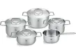 Bộ Nồi Fissler Pure 5 Món Nắp Inox Có Quánh - Nhập Khẩu Đức