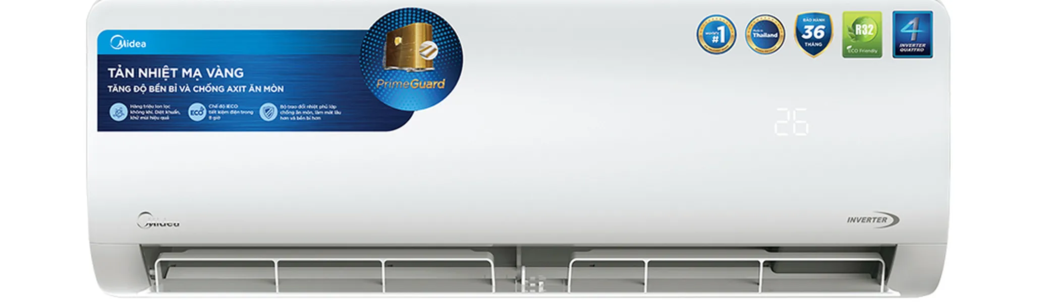 Máy Lạnh Midea Inverter 1 Hp MSAGII-10CRDN8