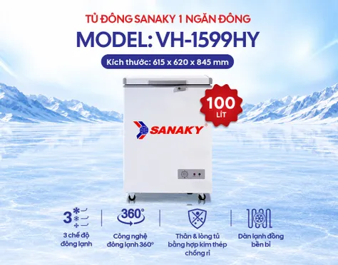 Tủ Đông Sanaky 100 Lít VH-1599HY 0