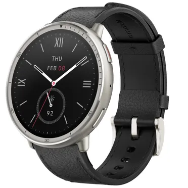 Đồng Hồ Thông Minh Amazfit Active 2 Round Đen dây da