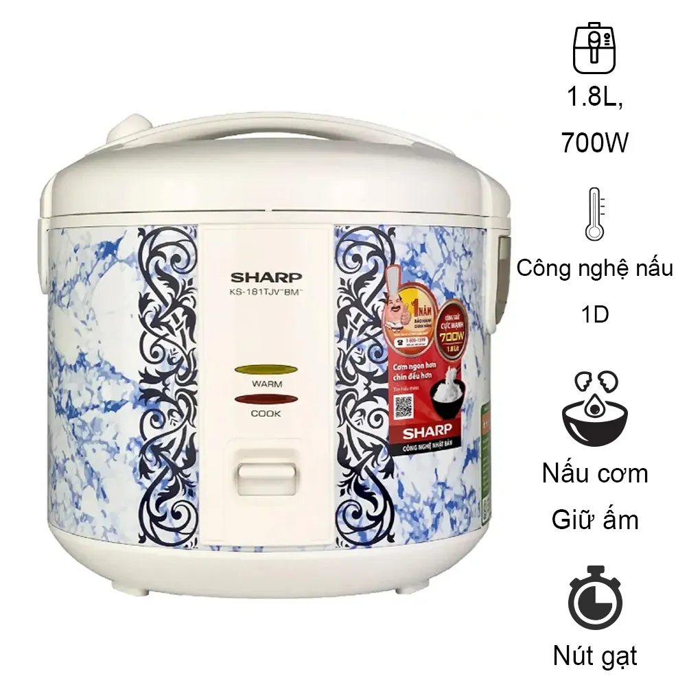 Nồi Cơm Điện KS-181TJV "BM" 1.8 L&iacute;t