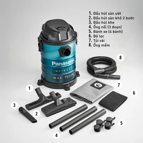 Máy Hút Bụi Khô Và Ướt Panasonic MC-YW603AN49
