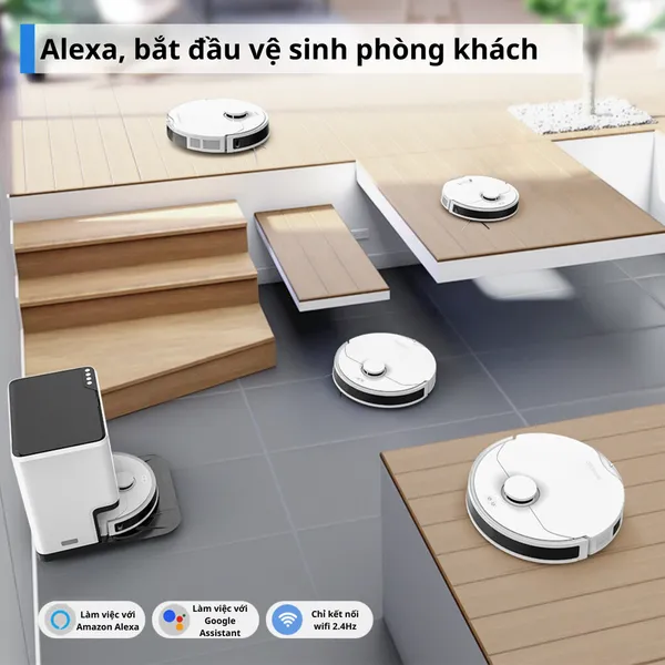 Robot Hút Bụi Lau Nhà 8 Trong 1 Shimono LS68W Max
