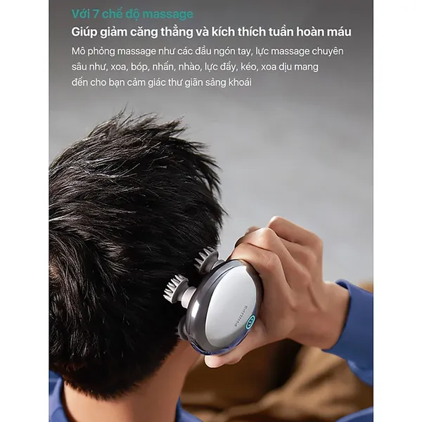 Máy Massage Đầu Mini Philips PPM1301 Xám
