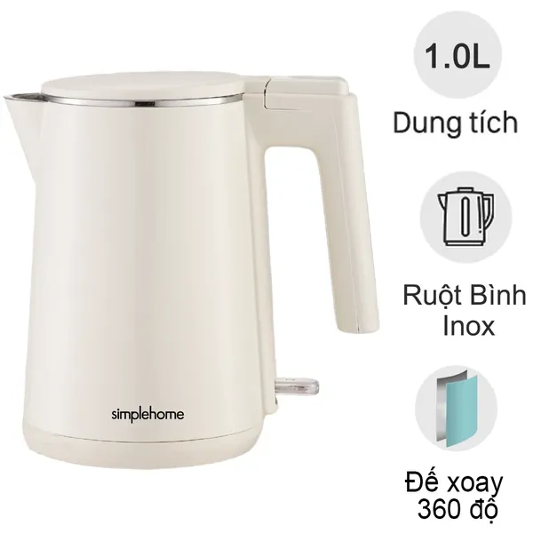 Bình Đun Siêu Tốc Simplehome K101NN - Màu Be