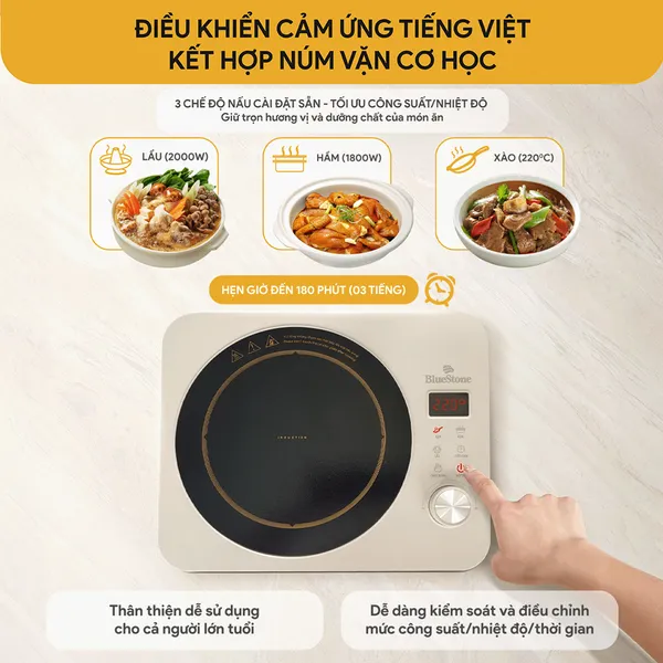 Bếp Từ Đơn BlueStone ICB-6618 2000W