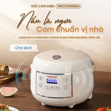 Nồi Cơm Điện Tử Masuto MSCookerAI 1.5 Lít Giọng Nói AI 1