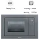 Lò vi sóng âm tủ Smeg FMI120S2 20 lít