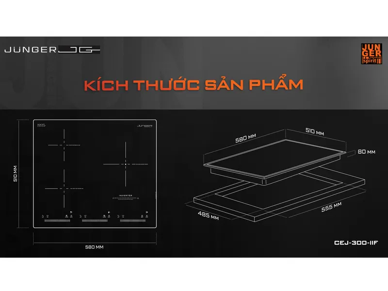 Bếp Điện Từ Ba Junger CEJ-300-IIF - Thái Lan