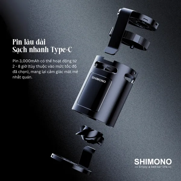 Quạt Đeo Thắt Lưng Shimono SM-WF38