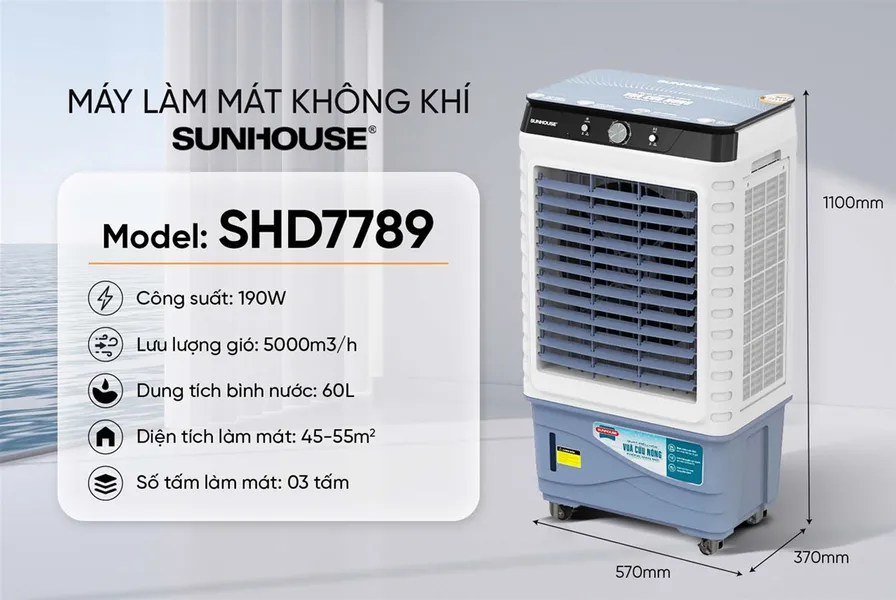 Máy Làm Mát Không Khí Sunhouse SHD7789