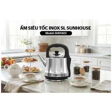 Ấm Siêu Tốc Inox 5 Lít Sunhouse SHD1403 5