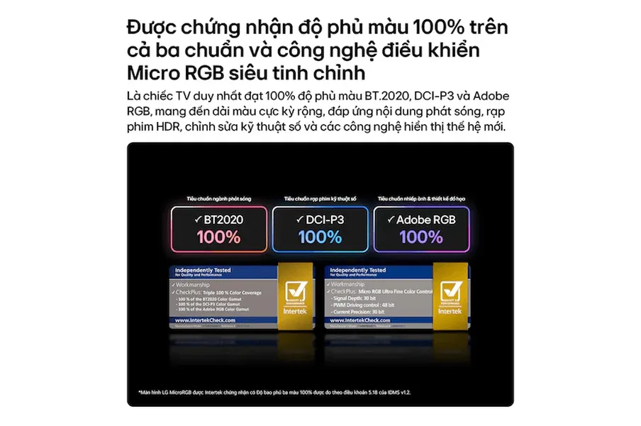 Smart Tivi LG Micro RGB 4K 100 Inch 100MRGB96BS