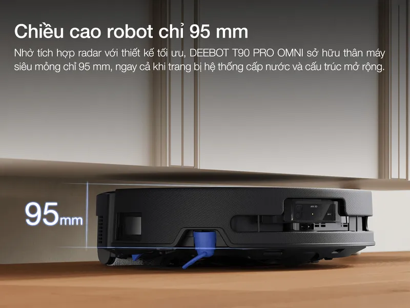 Robot Hút Bụi Thông Minh Ecovacs T90 PRO OMNI Màu Đen