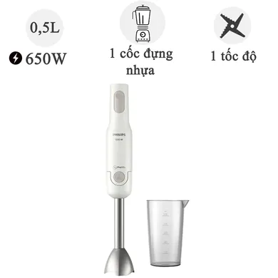 Máy xay sinh tố cầm tay Philips HR2534/00 650W