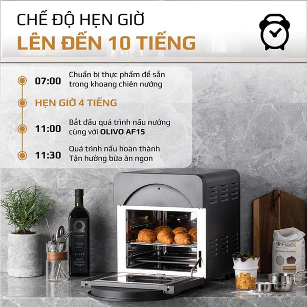 Nồi Chiên Không Dầu Olivo AF15