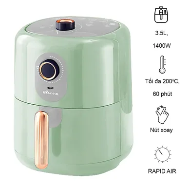 Nồi Chiên Không Dầu Bear QZG-B14D1 - Hàng Quốc Tế - Bản Tiếng Anh