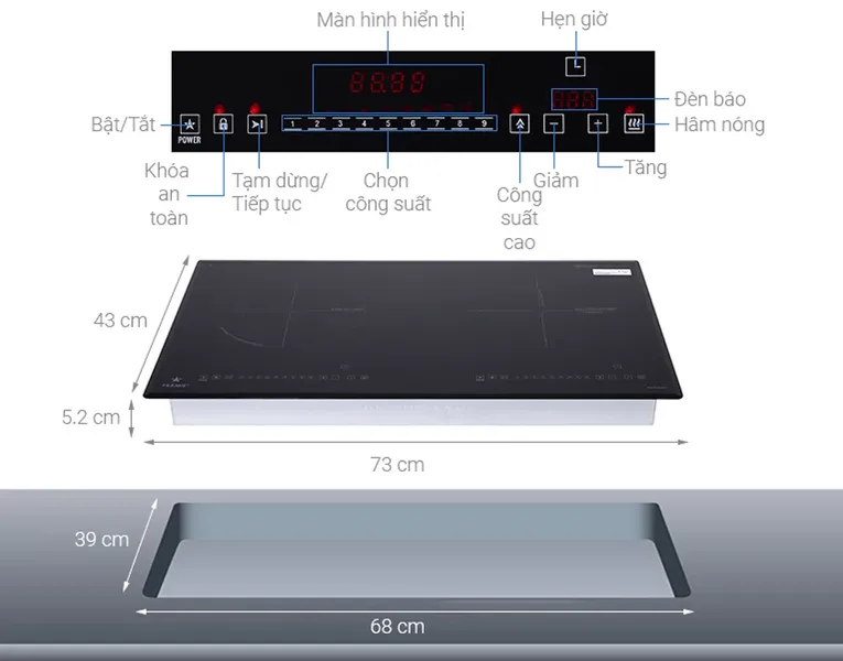 Bếp Từ Hồng Ngoại Đôi Pramie PRMY-2108 - Malaysia