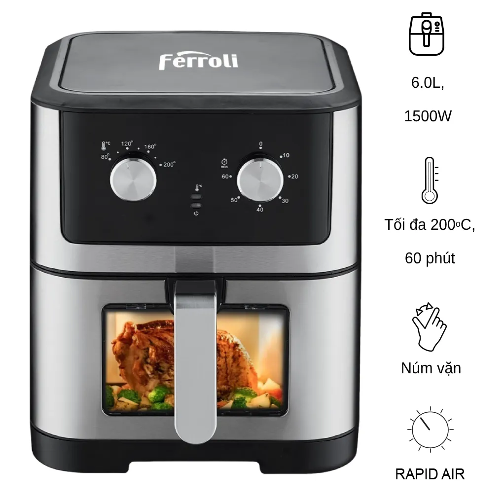 Nồi Chi&ecirc;n Kh&ocirc;ng Dầu FAF6.0M