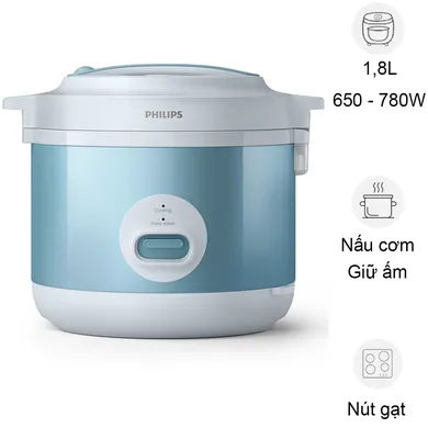 Nồi Cơm Nắp Gài Philips HD3008 1.8 Lít - Xuất Xứ Indonesia