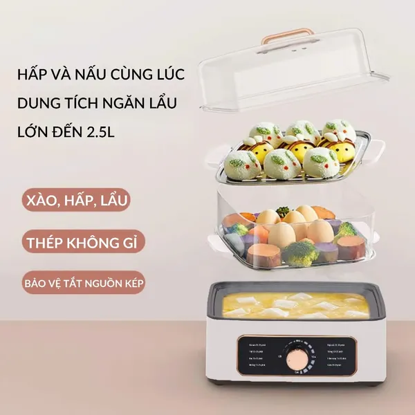 Nồi Lẩu Hấp Thủy Nhiệt Đa Năng Perfect PF-LH12 22 Lít
