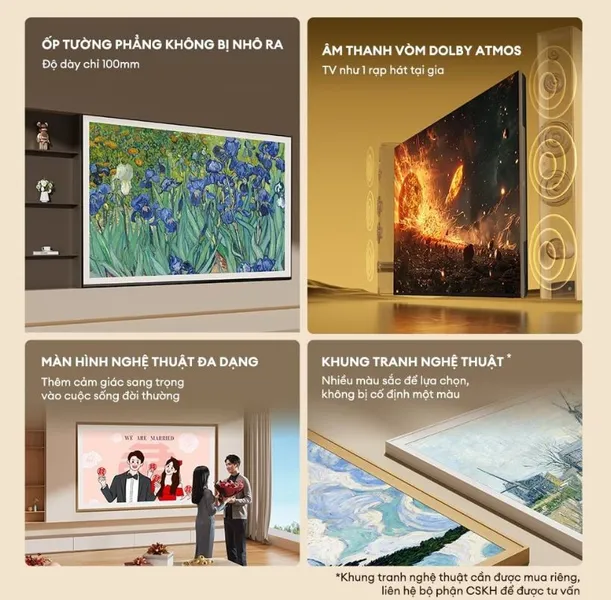 Google Tivi QLED Khung Tranh Coocaa 4K 65 Inch 65LN7700G