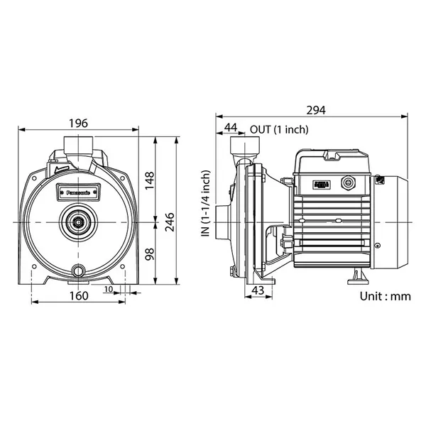 Máy Bơm Nước Ly Tâm Panasonic GP-10HCN1SVN