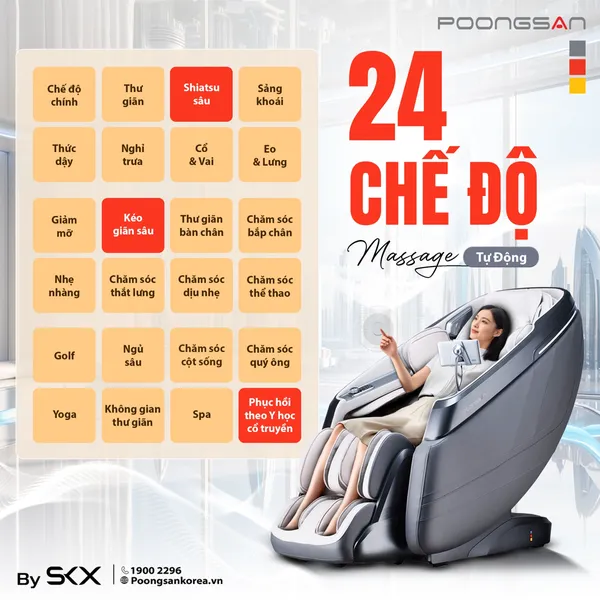Ghế Massage Cao Cấp Poongsan MCP-865